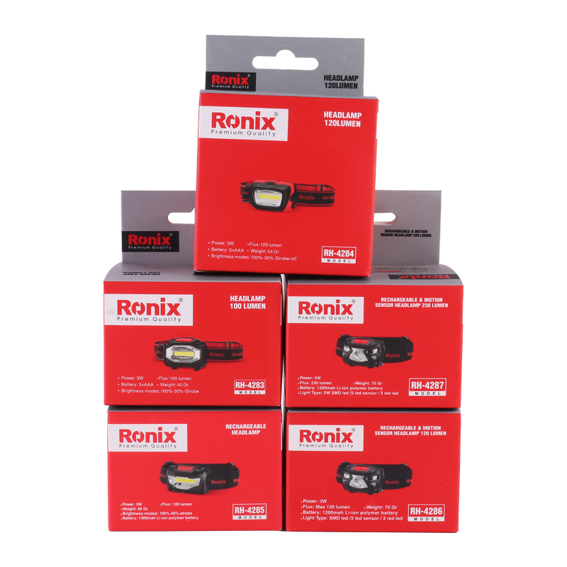 Ronix Outdoor Smart LED Headlights RH- 4283/4284 Waterproof Running LED Light Battery Headlamp