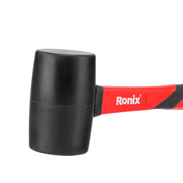 Ronix Rubber Hammer RH-4731 Long Fibreglass Handle Hard Wearing Rubber and Wall Hanging Hole in Handle