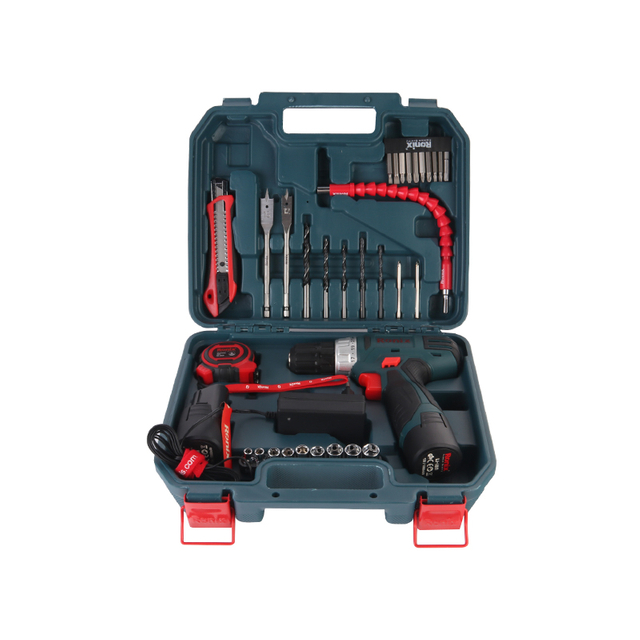 Ronix RS-8013 New Arrival In Stock 12V Cordless Drill Driver Kit 35pcs Tool Set With Hand Tools And Drill Bits