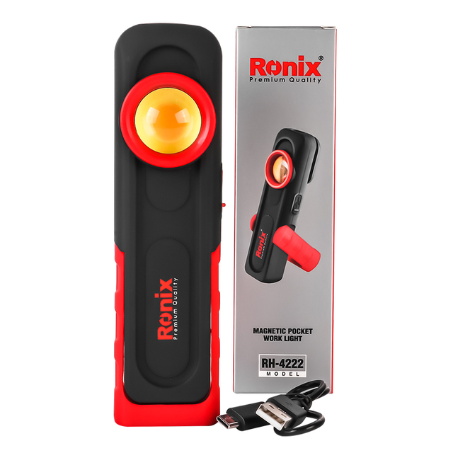 Ronix RH-4222 OEM Mini Outdoor Rechargeable Magnetic Rechargeable Cob Led Work Light