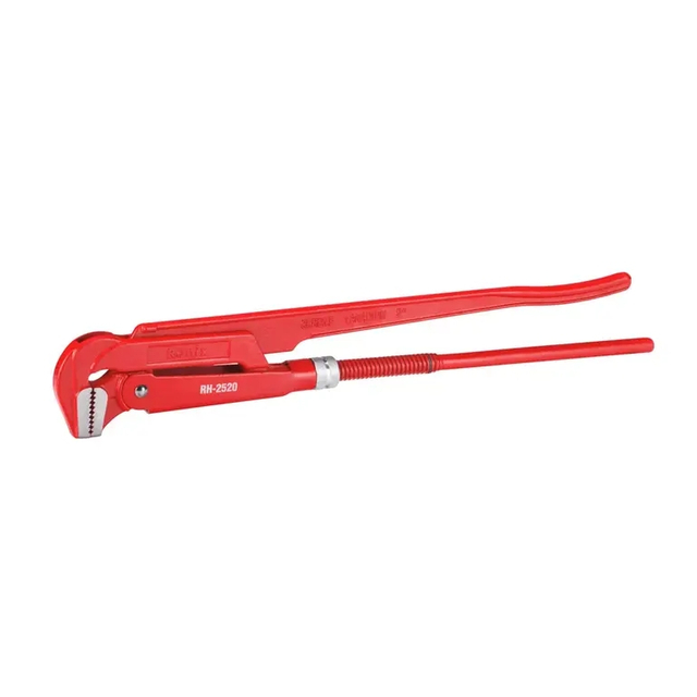 Ronix RH-2520 Pipe Wrench 2 inch 900Nm 50-55HRC Heavy Duty Straight Drop Forged Self Adjustable Pipe Spanner Wrench