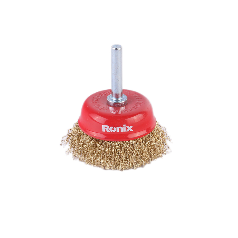 Ronix Wire Cup Brush RH-9946 Crimped wire Cup Brush Rotary Steel Wire Brush Angle Grinder Industry clean polish metal surface