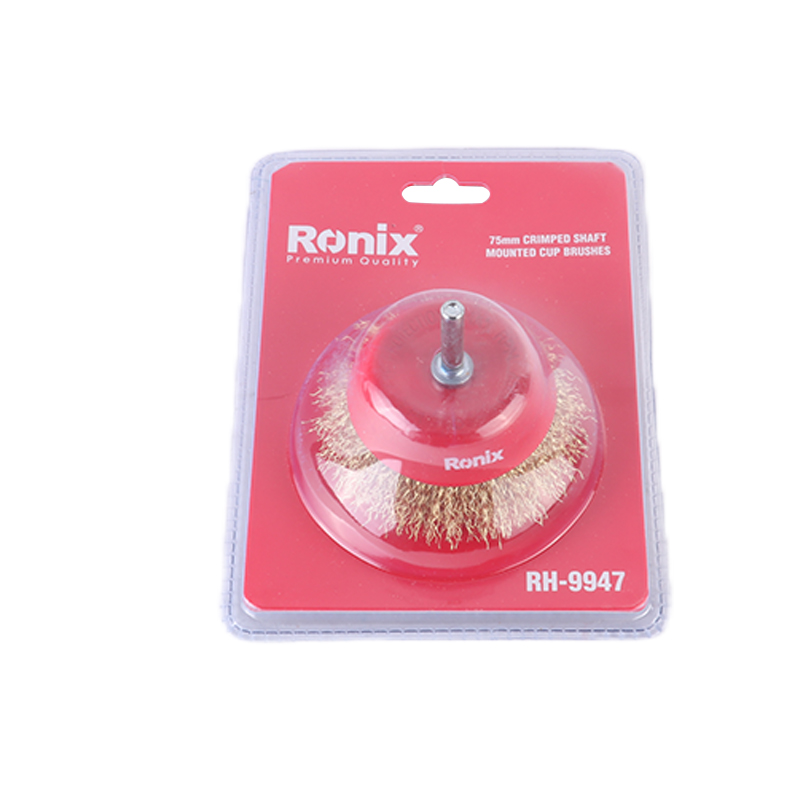 Ronix RH-9947 Twisted wire Wheel Knotted Cup Brush Steel Wire Brush 
