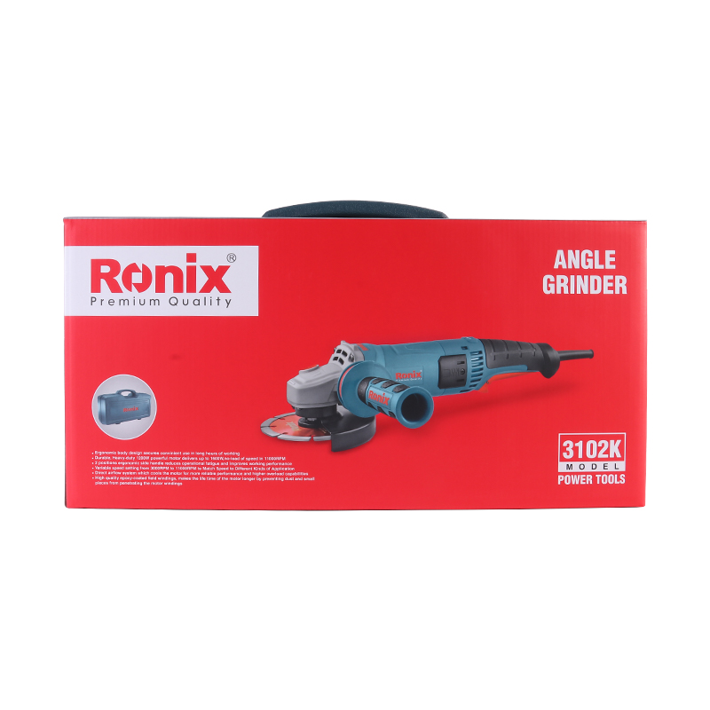 Ronix 3102k Customize 115mm 220-240v Screwdriver Tools Angle Grinder Combination Kits for Wood Working