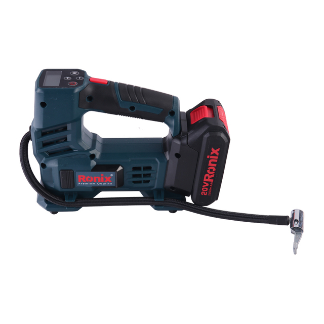 Ronix 20V Mini Air Compressor 8605 Cordless Wireless Digital Portable Battery Cordless Car Air Pump Compressor Tire Inflators