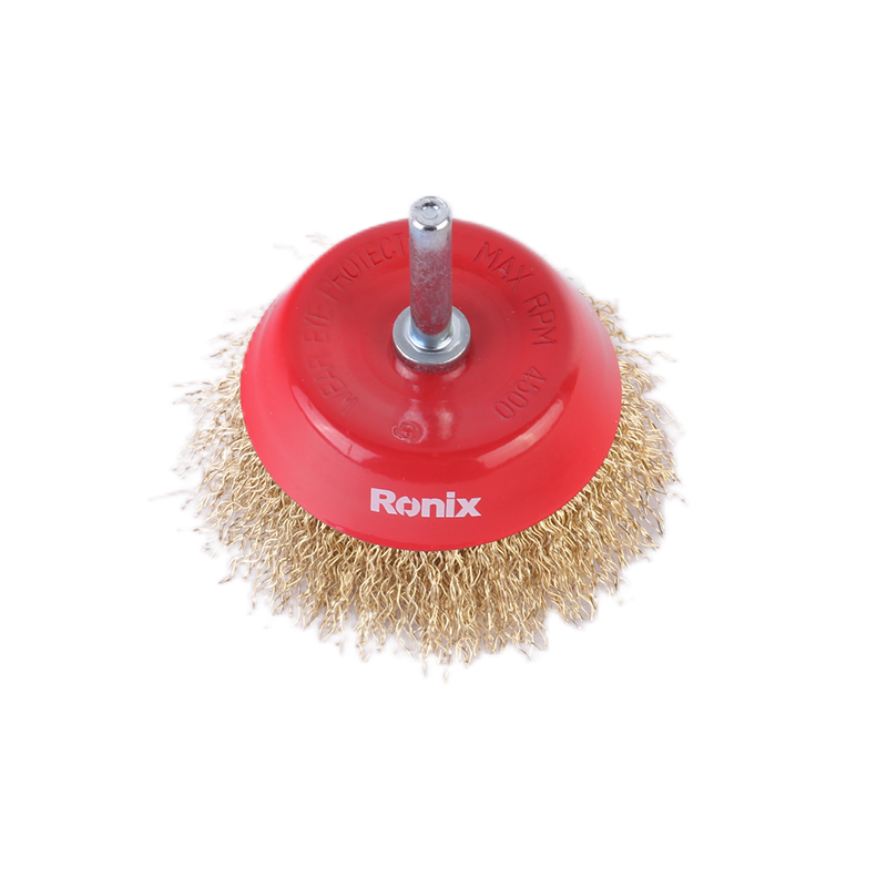 Ronix RH-9947 Twisted wire Wheel Knotted Cup Brush Steel Wire Brush 