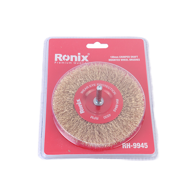 Ronix RH-9945 Circular Crimped Cepillo Alambre Copa Twist Knot Stahldraht Steel Wire Cup Wheel Brush for Grinder