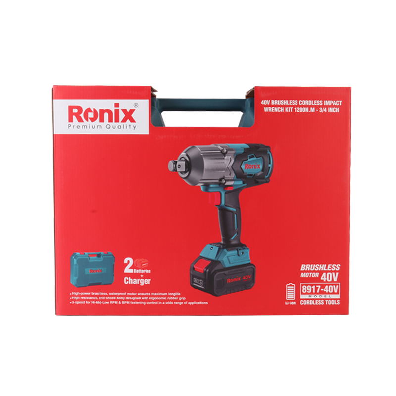 Ronix 8917-40V High Torque Impact Wrench 1200N.m 1/2 Inch