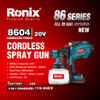 Ronix 8604 8604 Cordless gun 20v brushless motor Cordless tool for high cutting efficiency
