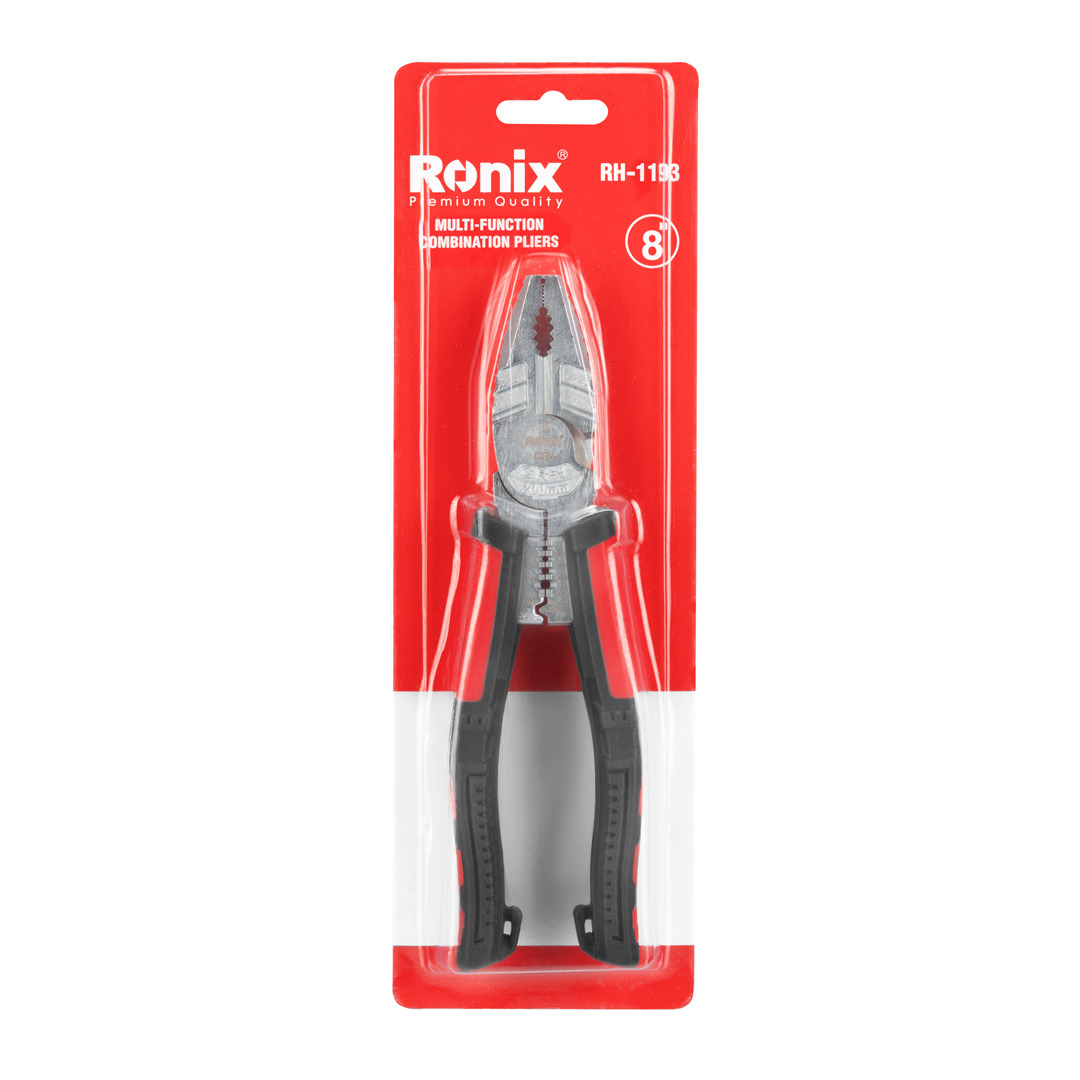 Ronix in stock RH-1193/1293/1393 Cr-V 8 inch CRV and TPR Pliers Tools Hand Tool Multi-Function Combination Pliers