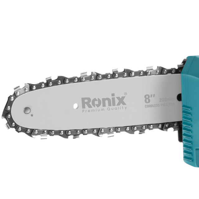 Ronix 8602 8" Chain Saw Lithium Chainsaw Battery Operated Cordless Electric Pole Saw Tree Trimmer Portable Steel High Branch Saw Telescopic Saw Pruning