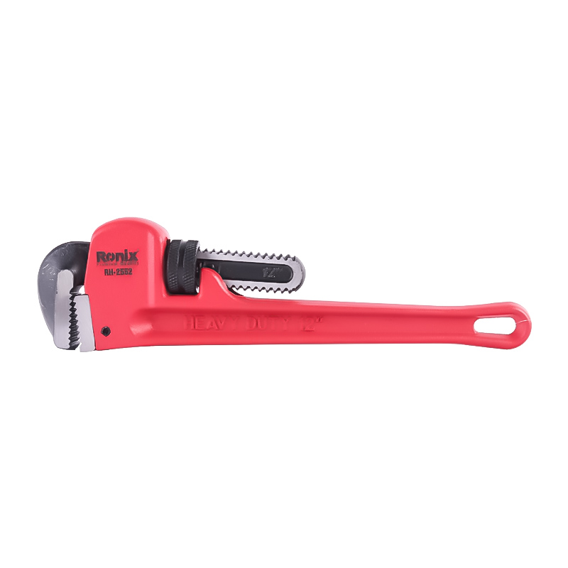 Ronix Rh-2552 Pipe Wrench 12" Heavy Duty Aluminum Steel Straight Telescopic Pipe Stainless Steel Adjustable Wrench