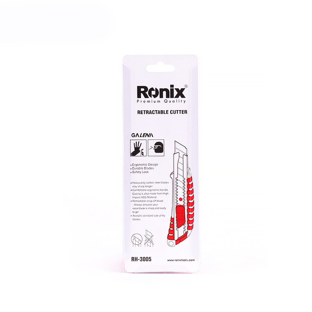 Ronix Knife Cutter RH-3005 Sk2 Paper Cutter Knife Stainless Steel Safety Folding Utility Knife Box Cutter