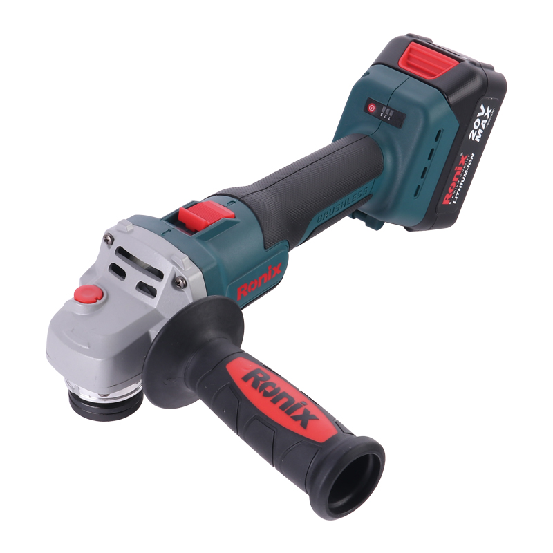 Ronix 8912K 4.0Ah lithium-ion battery and fast charger battery powered portable sander tool Cordless brushless Angle grinder kit