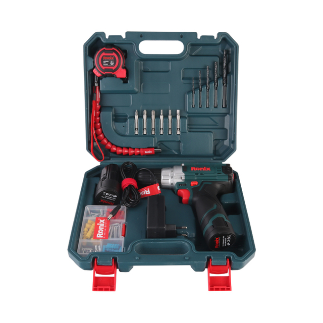 Ronix RS-8613 Lithium-Ion Cordless Drill Set Keyless