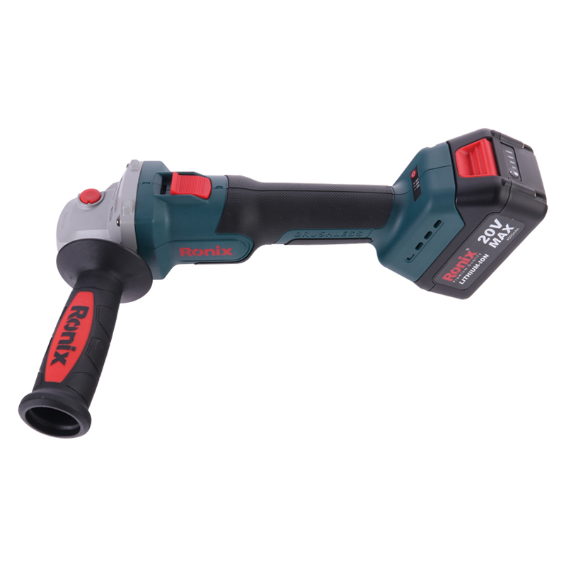 Ronix 8912K 4.0Ah lithium-ion battery and fast charger battery powered portable sander tool Cordless brushless Angle grinder kit