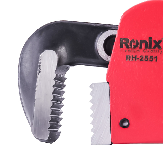 Ronix Rh-2551 Pipe Wrench 10" Heavy Duty Aluminum Steel Straight Telescopic Pipe Stainless Steel Adjustable Wrench