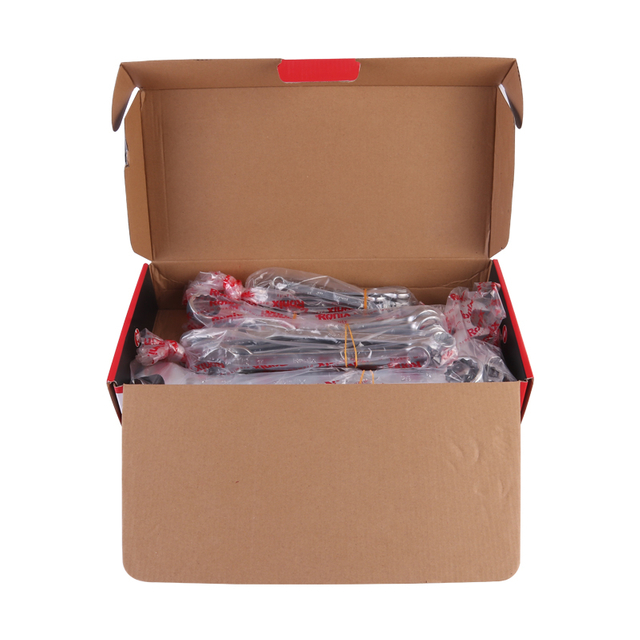 Ronix in stock RH-2103 8-32MM 22pcs Chrome Vanadium Wrench Box Open End Wrench Handle Tools Combination Wrench Spanner Set