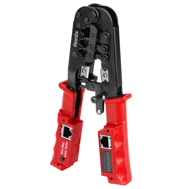 Ronix in stock RH-1831 Network wire cutter cable crimper piler crimping tool Modular Plug modular plug crimper plier with tester