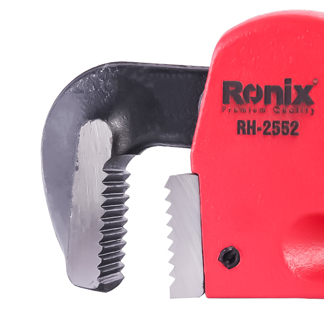 Ronix Rh-2552 Pipe Wrench 12" Heavy Duty Aluminum Steel Straight Telescopic Pipe Stainless Steel Adjustable Wrench
