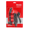 Ronix Tools RH-4018 8-pattern Soft Coated Plastic Water Spray Gun And Hose Fittings