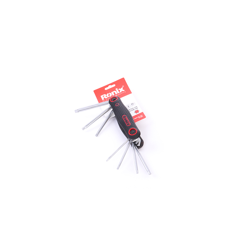 Ronix in stock RH-2021 Torx Hex Key 8 Pcs High strength Stainless Steel Hexagonal wrench Handle hand Tools Hex Key set