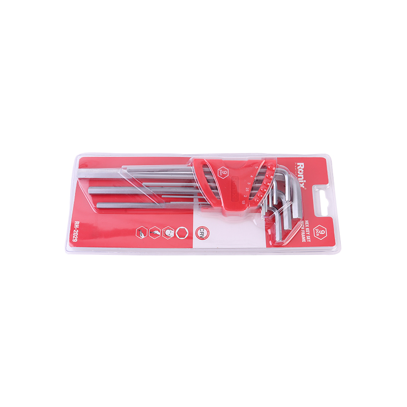 Ronix Hex Key Set 9 Pcs RH-2029 1.5-10mm Folding Torx Hex Key Stainless Steel Hexagonal wrench Handle with Frame