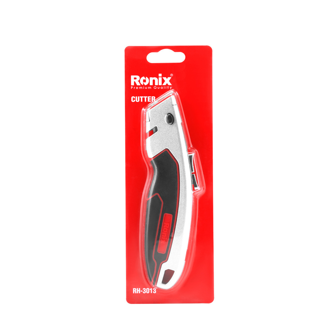 Ronix Knife Cutter RH-3013 Sk2 Paper Pocket Folding Knife Box Cutter T type blade aluminum case heavy duty retractable