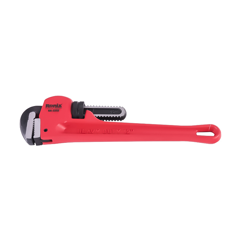 Ronix Rh-2552 Pipe Wrench 12" Heavy Duty Aluminum Steel Straight Telescopic Pipe Stainless Steel Adjustable Wrench