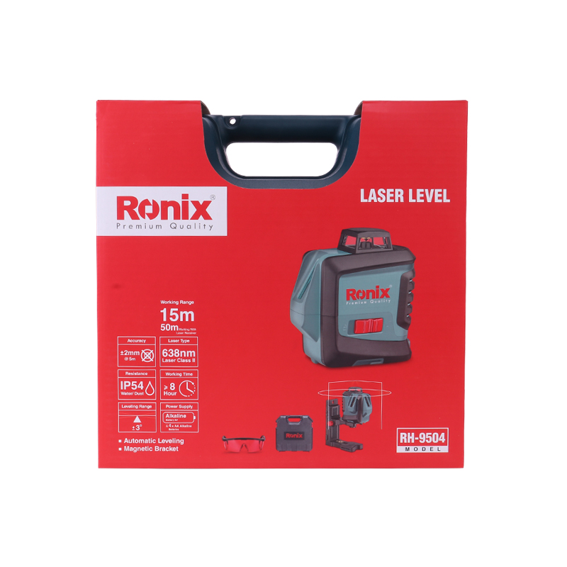 Ronix RH-9504 for Professional 360 Degree Machine Rotary Laser Level V Line Laser Level with one extra Vertical Laser