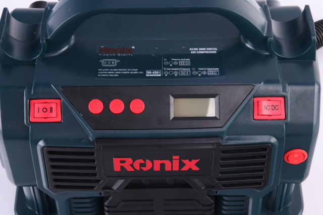 Ronix Mini Air Car Compressor RH-4261 cordless Mini Digital Screw Air Car Compressor Machine