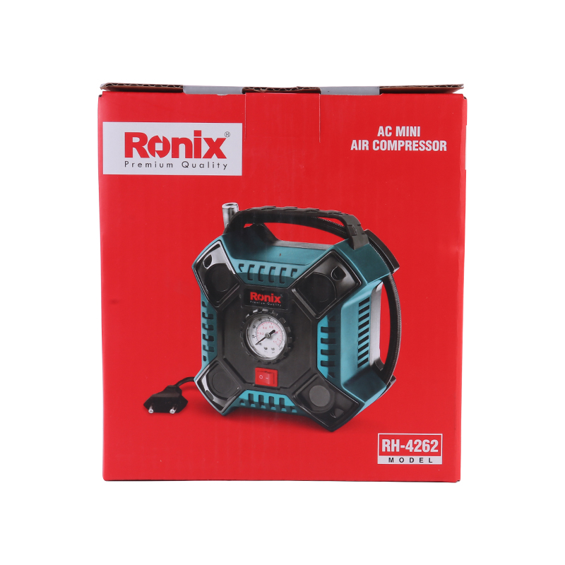 Ronix RH-4262 OEM Wholesale 160PSI 12V Portable Analogue Mini Air Compressor Machine For Inflating Tires