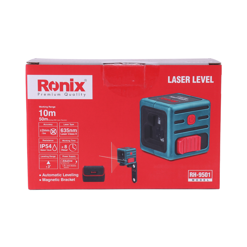 Ronix Professional laser levels RH-9501 Self Leveling Simple Cross Line Laser Level Green/Red Beam for sale