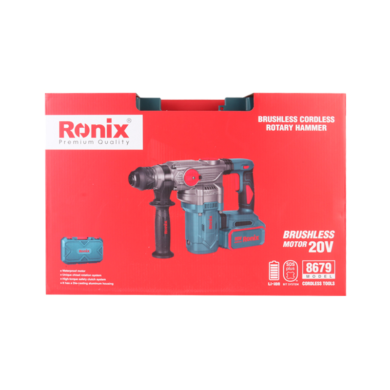 Ronix 8679 20V BRUSHLESS CORDLESS Multi-functional Concrete Power ROTARY HAMMER 3.5J