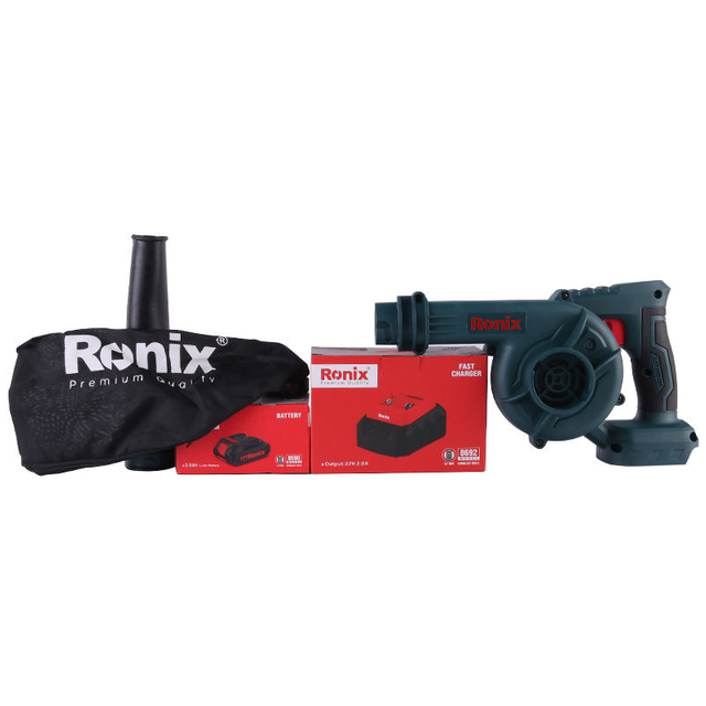 Ronix 8611 Cordless Brushless Electric Power Vacuum Blower Machine Power Leaf Cordless Blower
