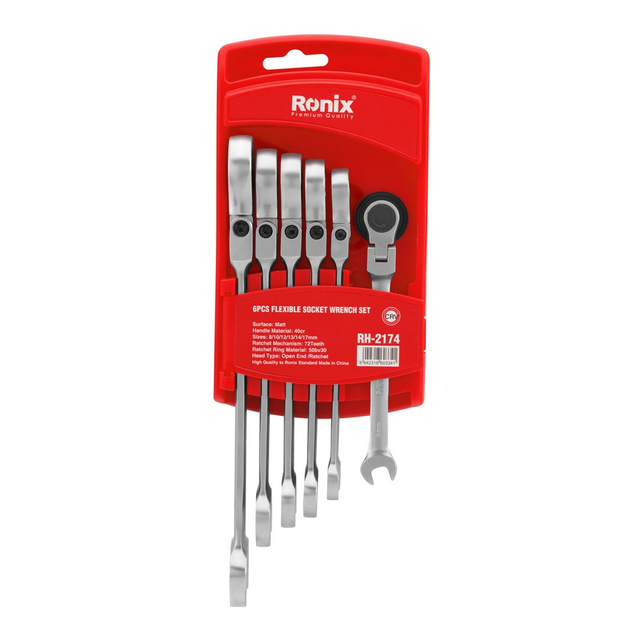 Ronix RH-2174 Ratchet Spanner 8/10/12/13/14/17mm