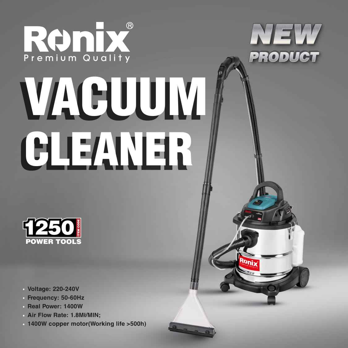 Ronix Carpet Cleaner 1250 Floor brush carpet cleaner Clean sofa classic dry vacuum cleaner