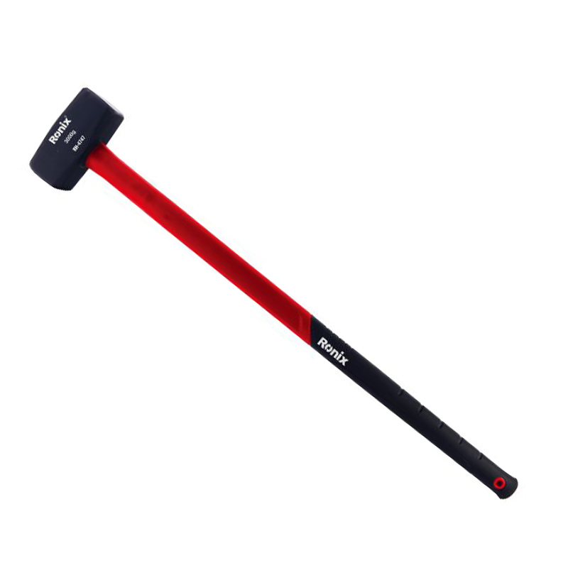 Ronix Rh-4747 3kg Stoning Hammer Safety Hammer with Fiberglass Handle Soft PVC Grip