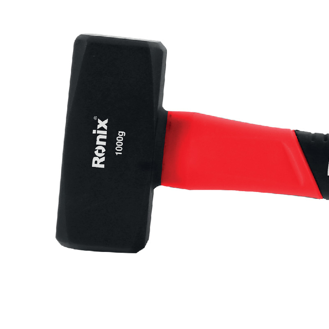 Ronix Rh-4741 1kg Stoning Hammer Safety Hammer with Fiberglass Handle Soft PVC Grip