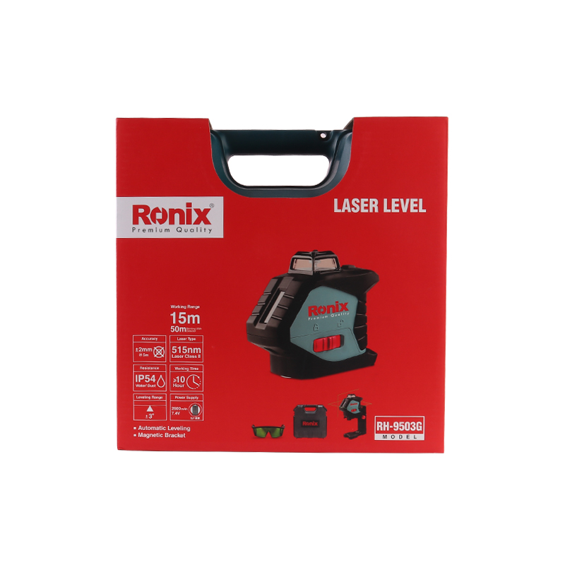Ronix RH-9503G for Professional 360 Degree Machine Rotary Laser Level Cross Line Laser Level