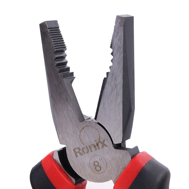 Ronix RH-1158 Model Combination Pliers 8inch-200mm Hand Tools Plastic Grip Handle Combination Pliers Drop Forged