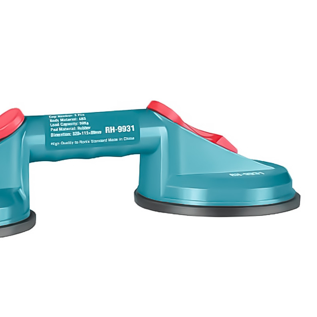 Ronix Rh-9931 Cheap Vacuum Suckers Double Plastic Double Cup Rubber Sucker Vacuum Glass Suction Lifter